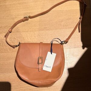Clare V Saddle Brown Crossbody Bag